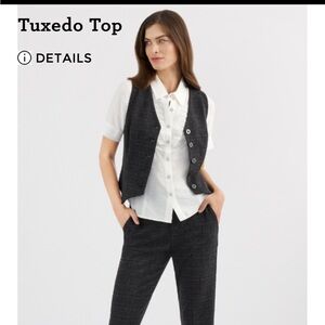 NWOT Tuxedo Top CAbi Medium Fall 24 Collection ￼